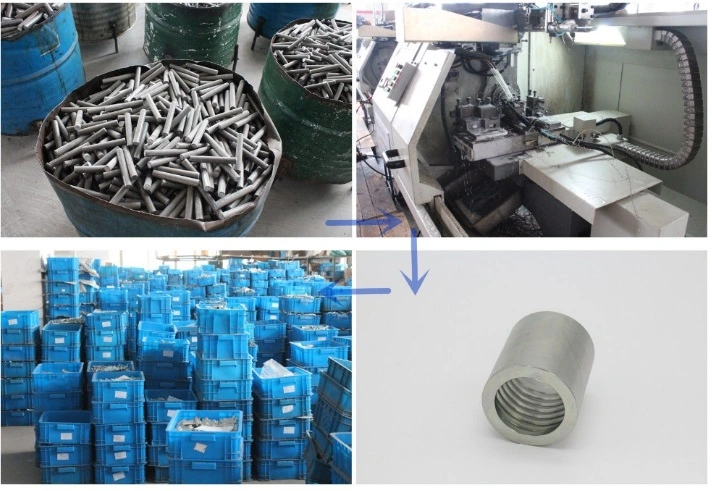 Carbon Steel Stainless Steel Hydraulic Hose Ferrule for SAE 100r2at/En853 2sn Hose 00210