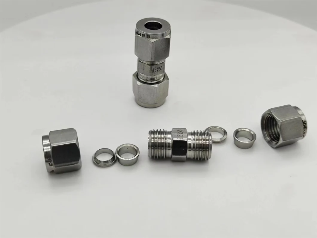 Stainless Steel Twin Ferrules Type Tube Union Elbows, Stainless Steel Compression Tube Male Adapters Double Ferrule Fittings Male Connector