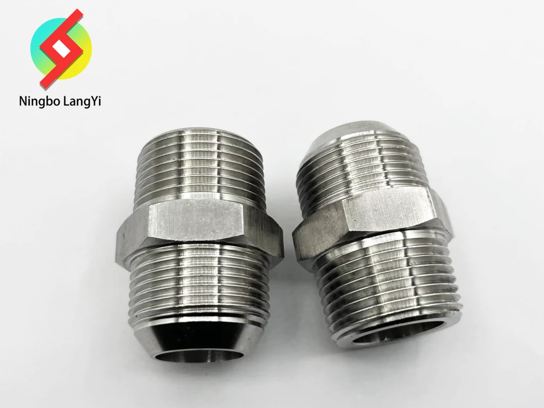 Stainless Steel Jic 37 Degree NPT Male Hydraulic Fittings Tube Adapter